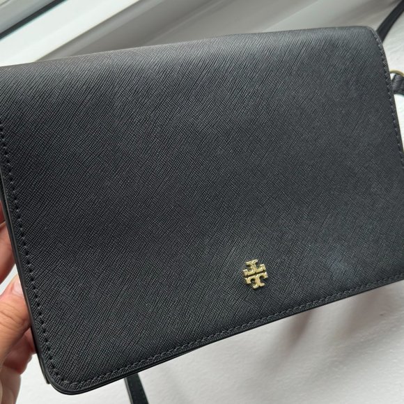 Tory Burch saffiano leather crossbody- Black - Picture 2 of 5